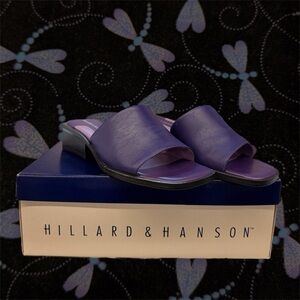 Hillard & Hanson Deep Purple Slide Sandals